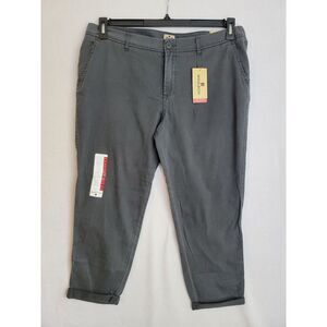 NWT Woolrich Sunday Chino Pants Relaxed Fit Gray Womens 14‎